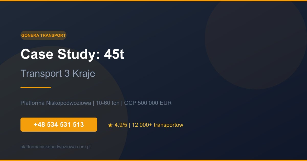 Case study: Transport koparki 45 ton przez 3 kraje europejskie