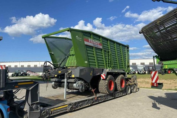 Specjalistyczny transport maszyny rolniczej Fendt Tigo 60 Pro | Trasa: Marktoberdorf (DE) – Poznań (PL)
